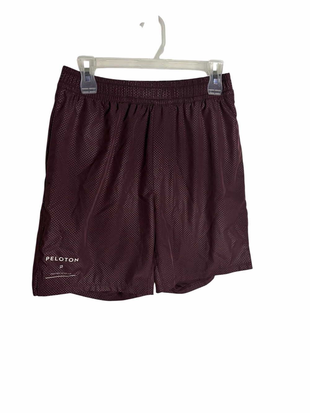Peloton maroon athletic shorts with pockets Size M